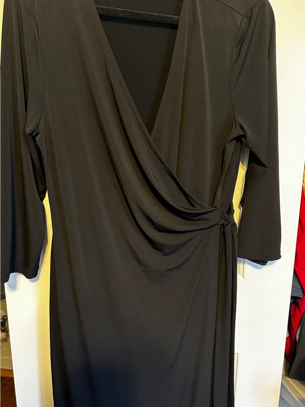 The Limited Black Long Sleeve Wrap Dress